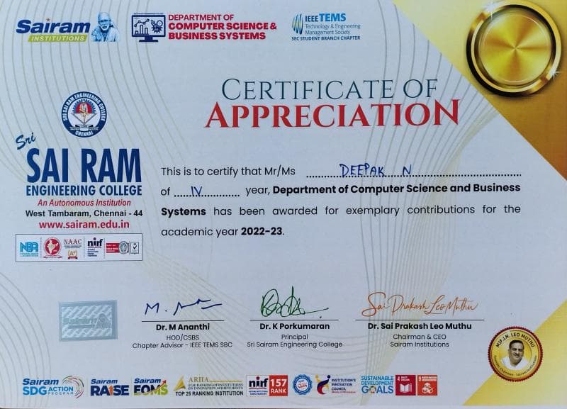 Exemplary Academic Contribution